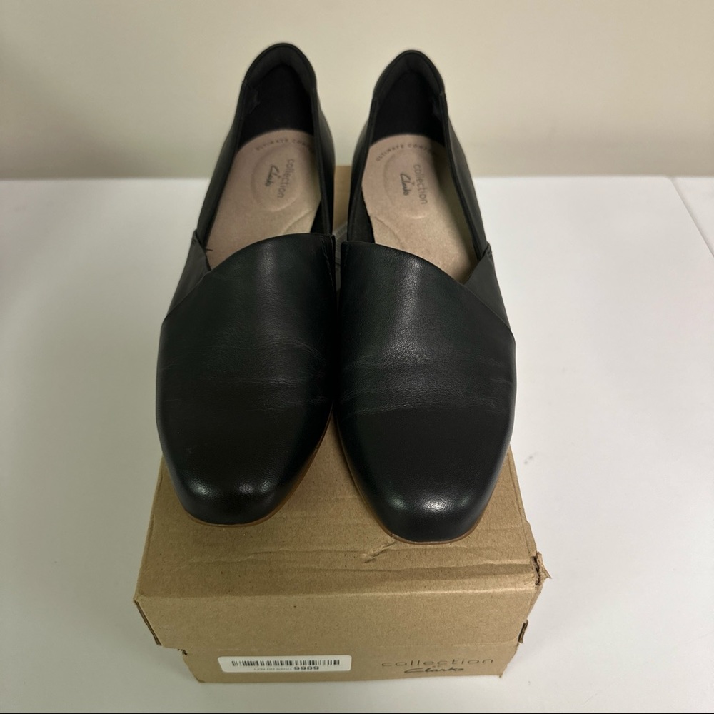 Clarks Women's Juliet Palm Black Leather 26142933 Size 9m